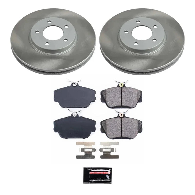 PowerStop Front Semi-Coated Rotor Kit fits 2001-2004 Ford Taurus LX / 2001-2007 Ford Taurus SE / 1996-1999 Ford Taurus SHO...