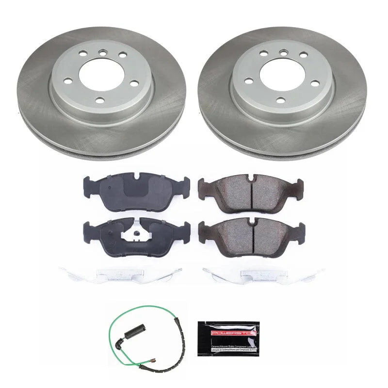 PowerStop Front Semi-Coated Rotor Kit fits 2001-2005 BMW 325XI