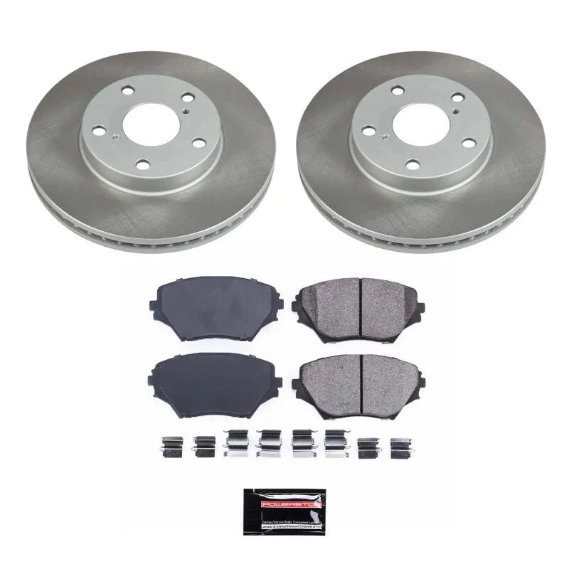 PowerStop Front Semi-Coated Rotor Kit fits 2001-2005 Toyota RAV4 / 2005 Toyota RAV4 L