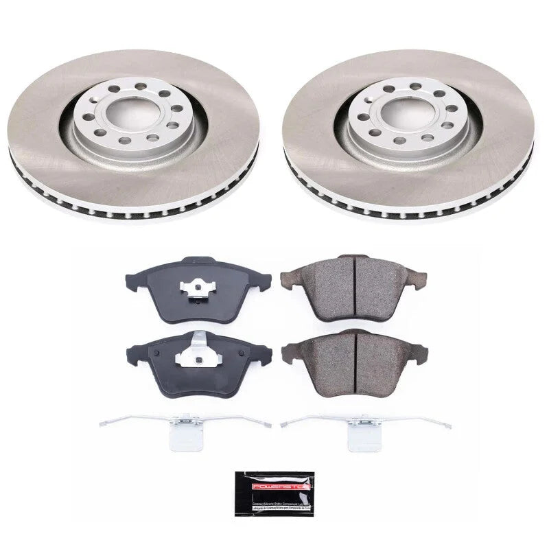 PowerStop Front Semi-Coated Rotor Kit fits 2002-2004 Audi A6 / 2002-2004 Audi A6 Quattro / Audi Allroad / 2001-2005 Audi A...