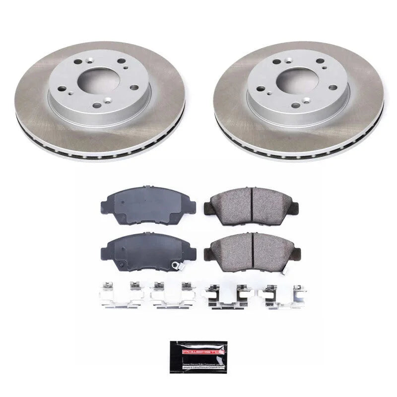 PowerStop Front Semi-Coated Rotor Kit fits 2002-2006 Acura RSX / 2004-2005 Honda Civic Si