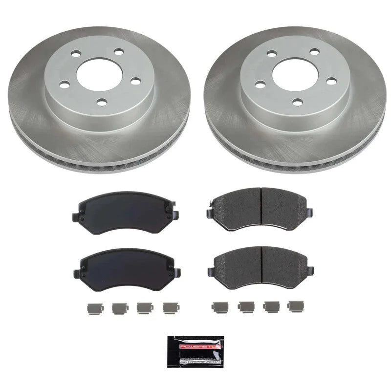PowerStop Front Semi-Coated Rotor Kit fits 2002-2007 Jeep Liberty