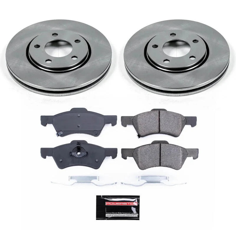 PowerStop Front Semi-Coated Rotor Kit fits 2003-2004 Dodge Caravan