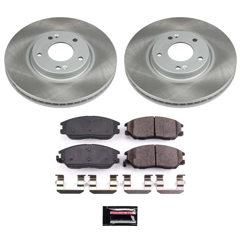PowerStop Front Semi-Coated Rotor Kit fits 2003-2005 Hyundai XG350 / 2004-2006 Kia Amanti