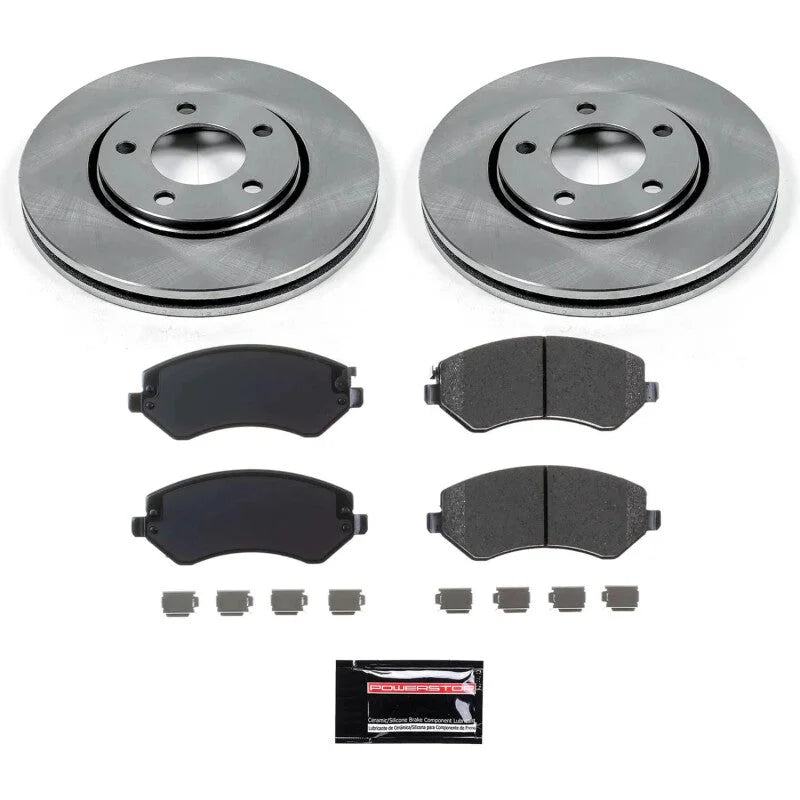 PowerStop Front Semi-Coated Rotor Kit fits 2003-2007 Chrysler Town & / 2001 2002 Chrysler Voyager / 2001-2003 Chrysler Voy...