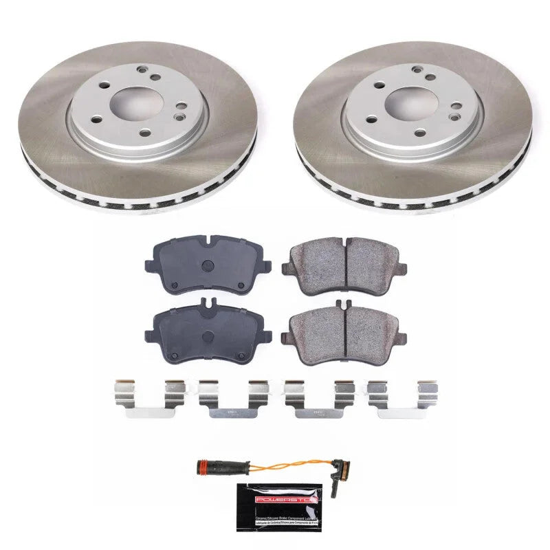 PowerStop Front Semi-Coated Rotor Kit fits 2003 Mercedes-Benz C230 / 2003-2005 Mercedes-Benz C240 / 2006 2007 Mercedes-Ben...