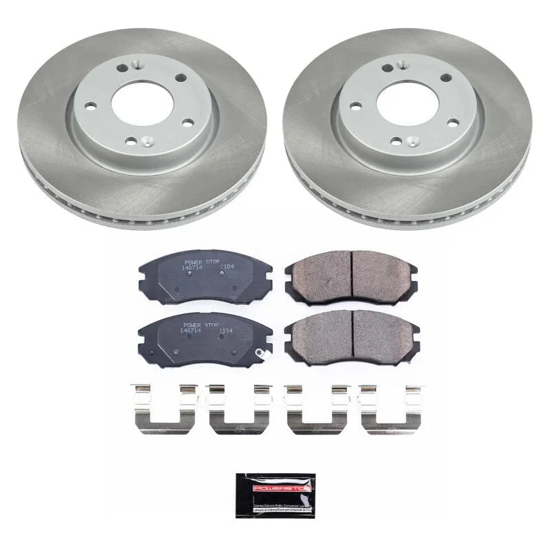 PowerStop Front Semi-Coated Rotor Kit fits 2004-2006 Hyundai Tiburon