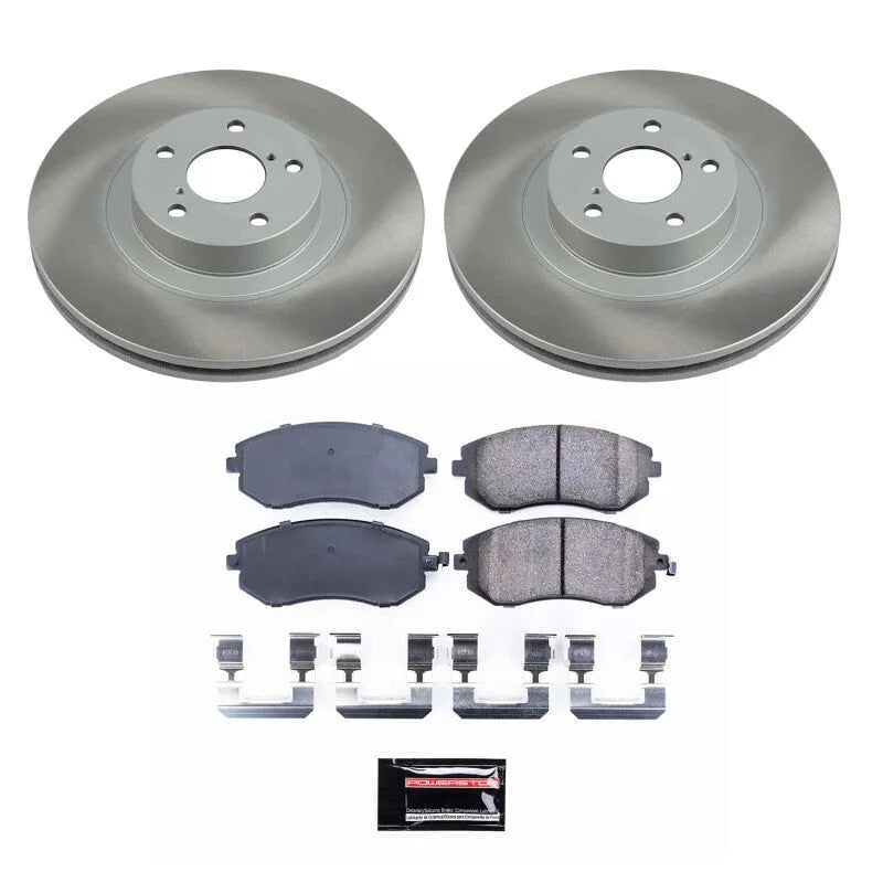 PowerStop Front Semi-Coated Rotor Kit fits 2004-2006 Subaru Baja / 2009-2010 Subaru Forester / 2008-2010 Subaru Impreza / ...