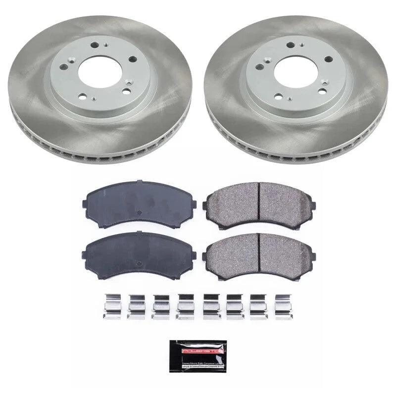 PowerStop Front Semi-Coated Rotor Kit fits 2004-2008 2010-2011 Mitsubishi Endeavor