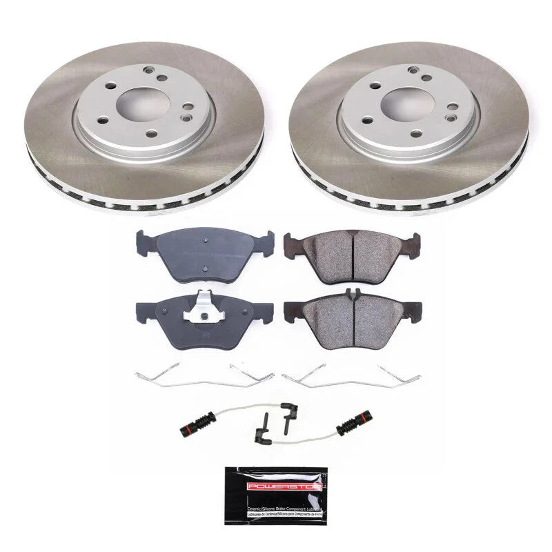 PowerStop Front Semi-Coated Rotor Kit fits 2004-2008 Chrysler Crossfire / 1998-2002 Mercedes-Benz CLK320 / 1999-2003 Merce...