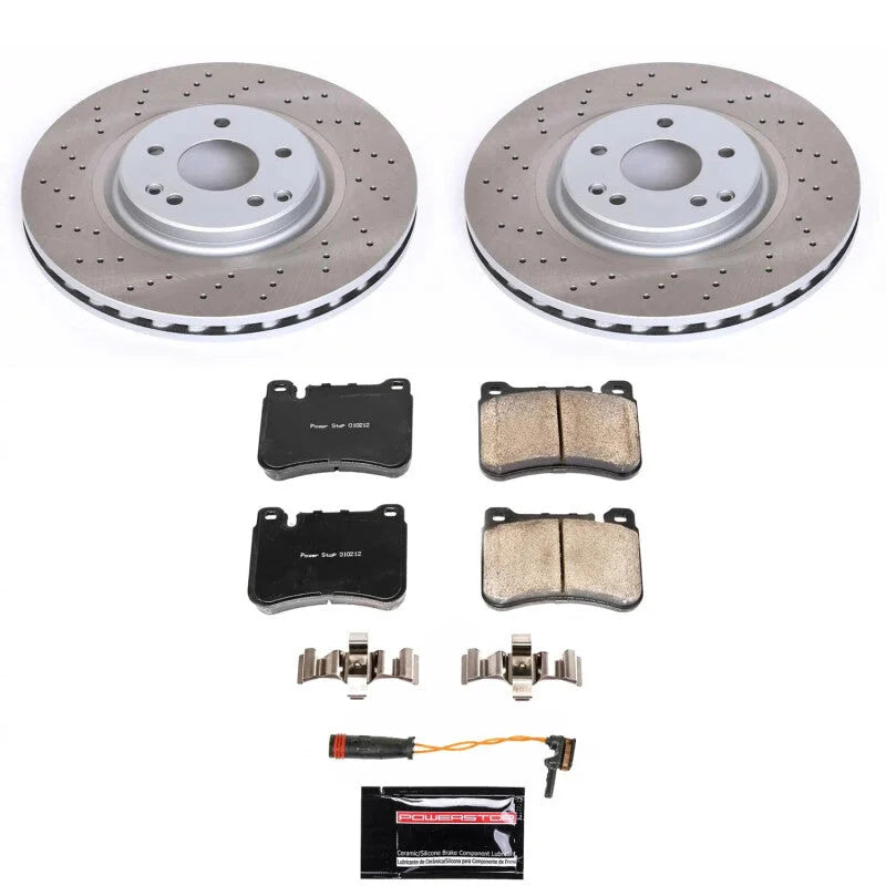 PowerStop Front Semi-Coated Rotor Kit fits 2005-2007 Mercedes-Benz C230 / 2005 Mercedes-Benz C320 / 2006-2009 Mercedes-Ben...