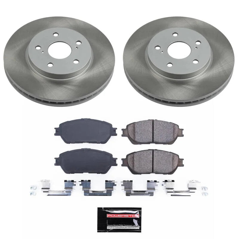 PowerStop Front Semi-Coated Rotor Kit fits 2005-2007 Toyota Avalon / 2005-2006 Toyota Camry / 2004-2010 Toyota Sienna / 20...