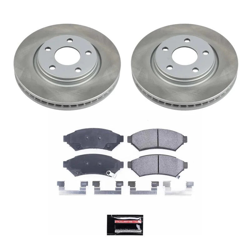 PowerStop Front Semi-Coated Rotor Kit fits 2005-2009 Buick LaCrosse CX / 2005-2007 Buick LaCrosse Cxs / 2005 Buick Terraza...