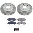 Load image into Gallery viewer, PowerStop Front Semi-Coated Rotor Kit fits 2005-2010 Dodge Dakota / 2006 2007 Mitsubishi Raider Durocross / 2006-2009 Mits...