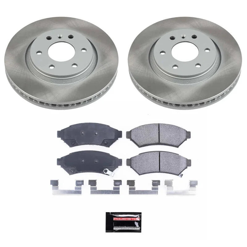 PowerStop Front Semi-Coated Rotor Kit fits 2006-2007 Buick Terraza CX / 2006-2008 Chevrolet Uplander / 2006 Pontiac Montan...
