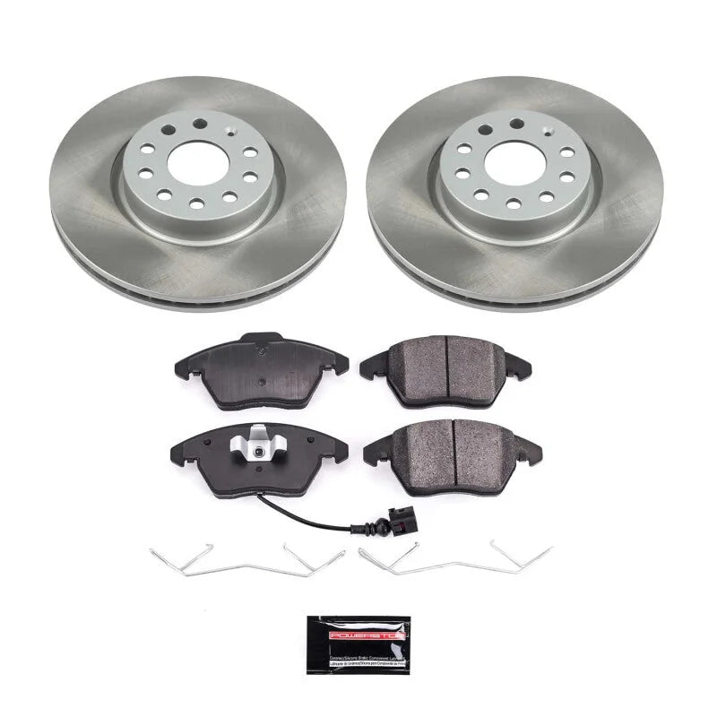 PowerStop Front Semi-Coated Rotor Kit fits 2006-2013 Audi A3 / 2006-2013 Audi A3 Quattro / 2008 2009 Audi TT / 2009-2013 A...