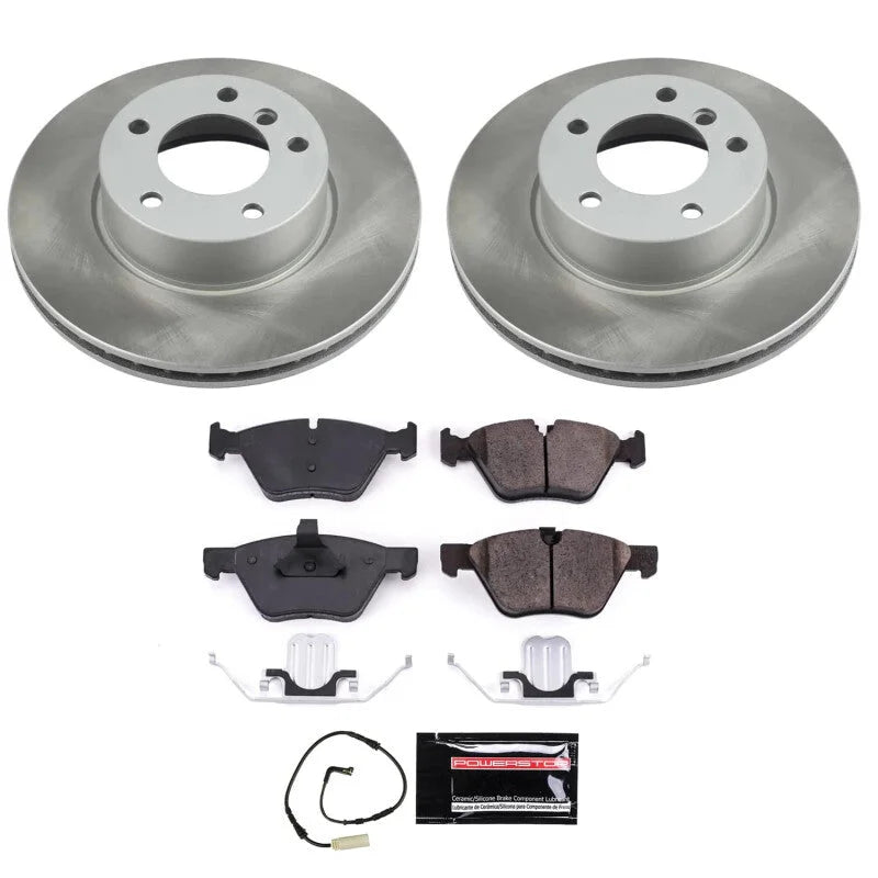 PowerStop Front Semi-Coated Rotor Kit fits 2006 BMW 325I