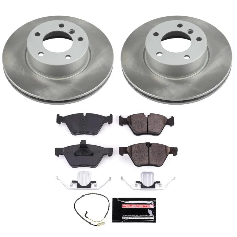 PowerStop Front Semi-Coated Rotor Kit fits 2006 BMW 325XI / 2007 BMW 328XI