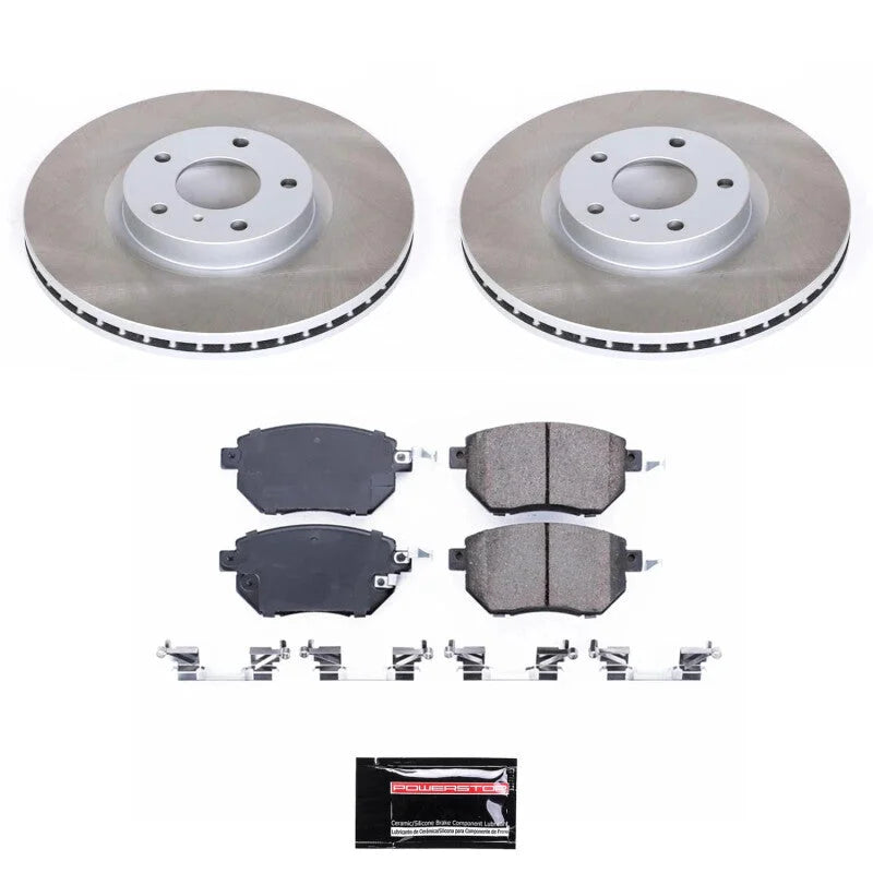 PowerStop Front Semi-Coated Rotor Kit fits 2007-2008 Nissan Maxima SE / 2006-2007 Nissan Murano S