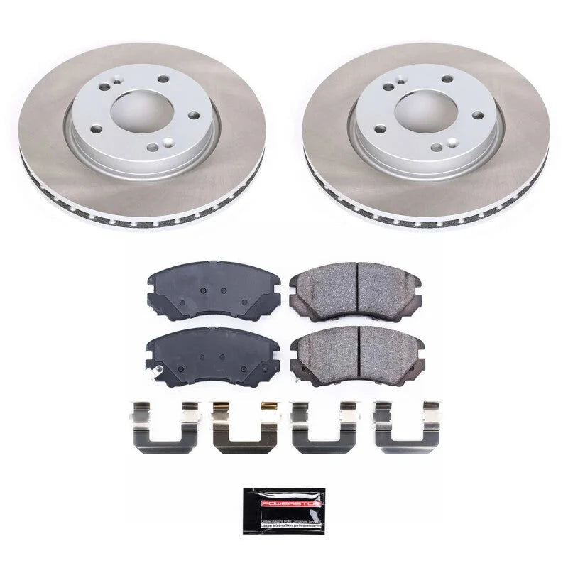 PowerStop Front Semi-Coated Rotor Kit fits 2007-2010 Hyundai Elantra