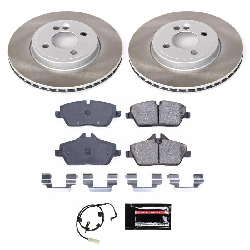 PowerStop Front Semi-Coated Rotor Kit fits 2007-2010 Mini Cooper