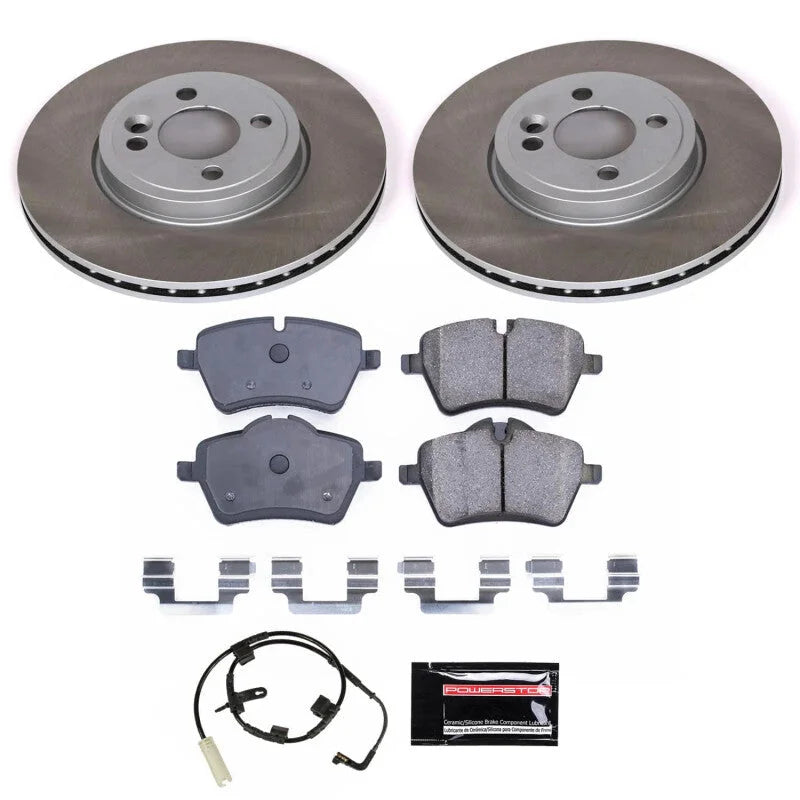 PowerStop Front Semi-Coated Rotor Kit fits 2007-2010 Mini Cooper