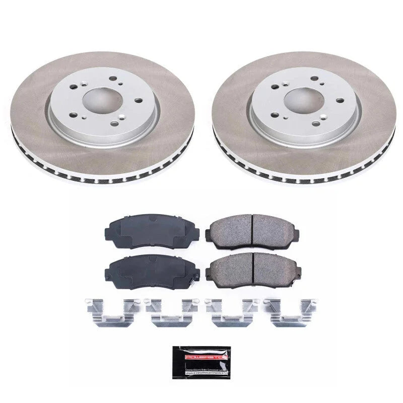PowerStop Front Semi-Coated Rotor Kit fits 2007-2012 Acura RDX / 2010-2012 Acura RDX Sh-awd / 2010-2011 Honda Accord Cross...