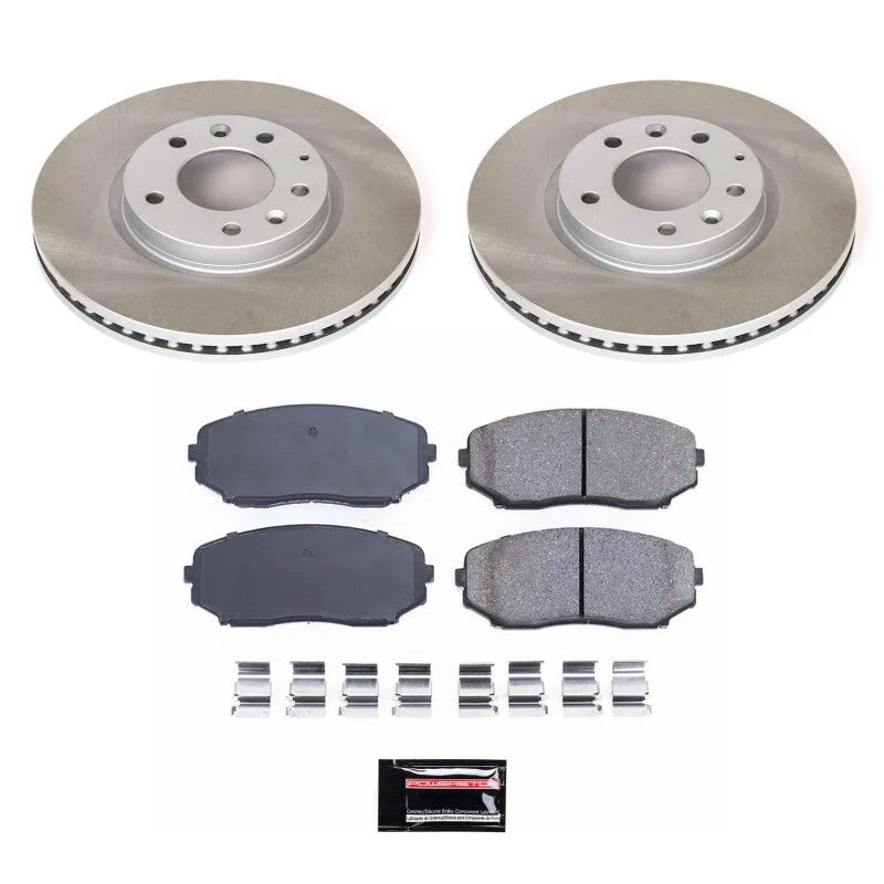 PowerStop Front Semi-Coated Rotor Kit fits 2007-2012 Mazda CX-7 / 2007-2012 Mazda CX-7 Grand Touring / 2010-2012 Mazda CX-...
