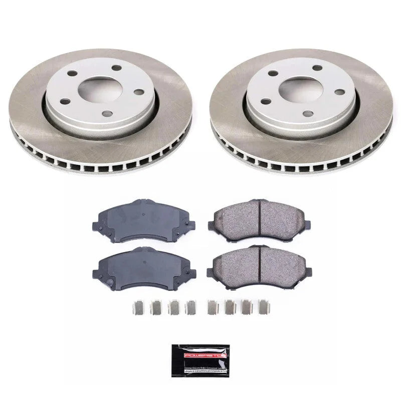 PowerStop Front Semi-Coated Rotor Kit fits 2007-2017 Jeep Wrangler / 2018 Jeep Wrangler JK