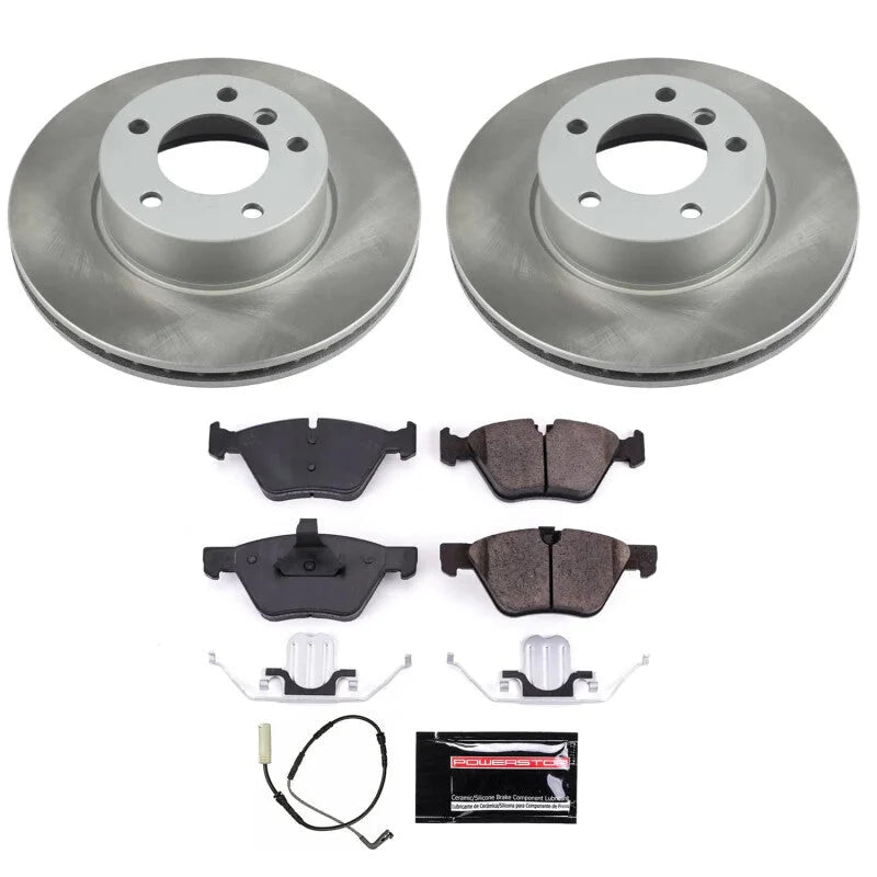 PowerStop Front Semi-Coated Rotor Kit fits 2007 BMW 328I / 2007 BMW 328XI