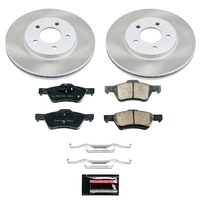 PowerStop Front Semi-Coated Rotor Kit fits 2010-2012 Ford Escape Hybrid / 2010 Mazda Tribute Hybrid / 2010-2011 Mercury Ma...