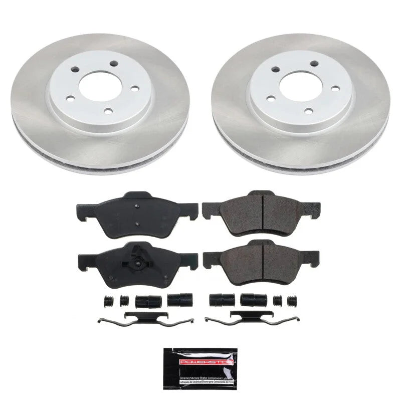 PowerStop Front Semi-Coated Rotor Kit fits 2010-2012 Ford Escape LIMITED / 2010-2011 Mazda Tribute I / 2010-2011 Mercury M...