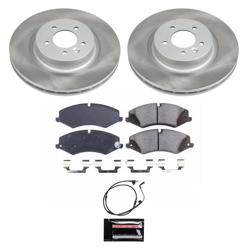 PowerStop Front Semi-Coated Rotor Kit fits 2010-2013 Land Rover Range / Range Rover SPORT