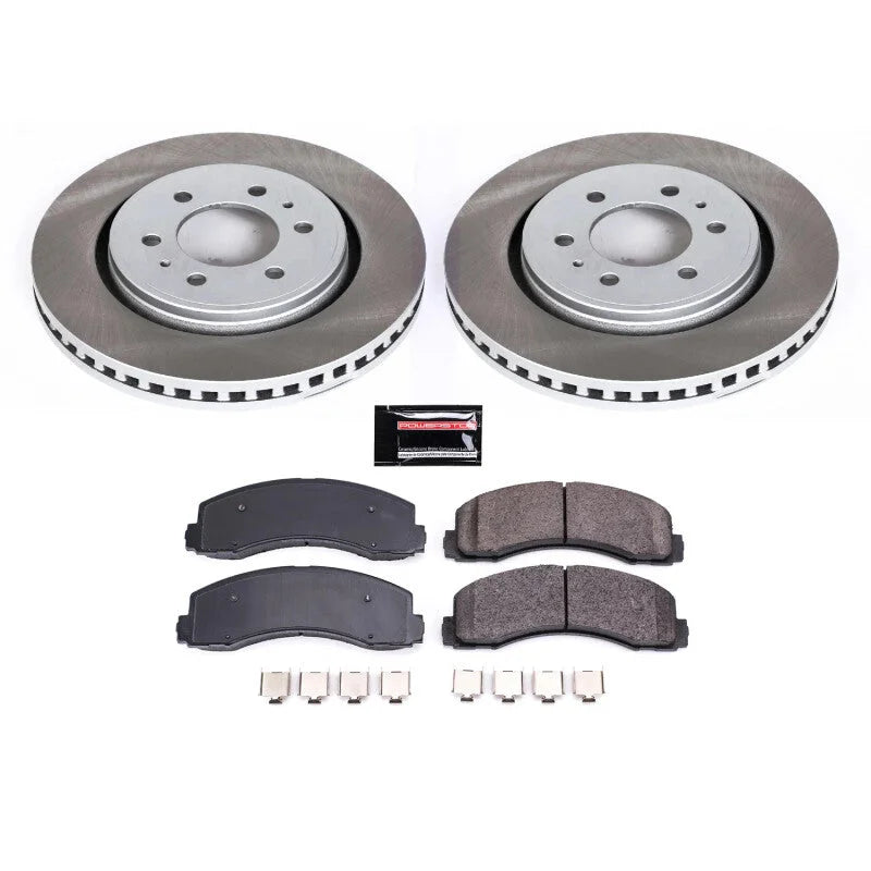 PowerStop Front Semi-Coated Rotor Kit fits 2010-2017 Ford Expedition EL / 2010 Ford Expedition Eddie / 2010-2021 Ford Expe...