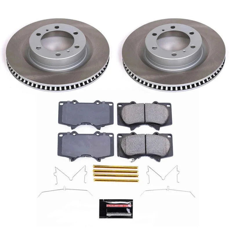 PowerStop Front Semi-Coated Rotor Kit fits 2010-2023 Lexus GX460 / 2015-2024 Toyota 4RUNNER / 2010-2024 Toyota 4RUNNER LIM...