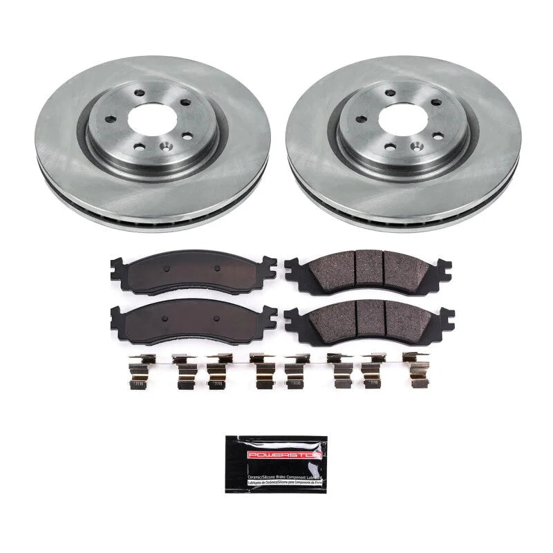 PowerStop Front Semi-Coated Rotor Kit fits 2010 Ford Taurus SHO