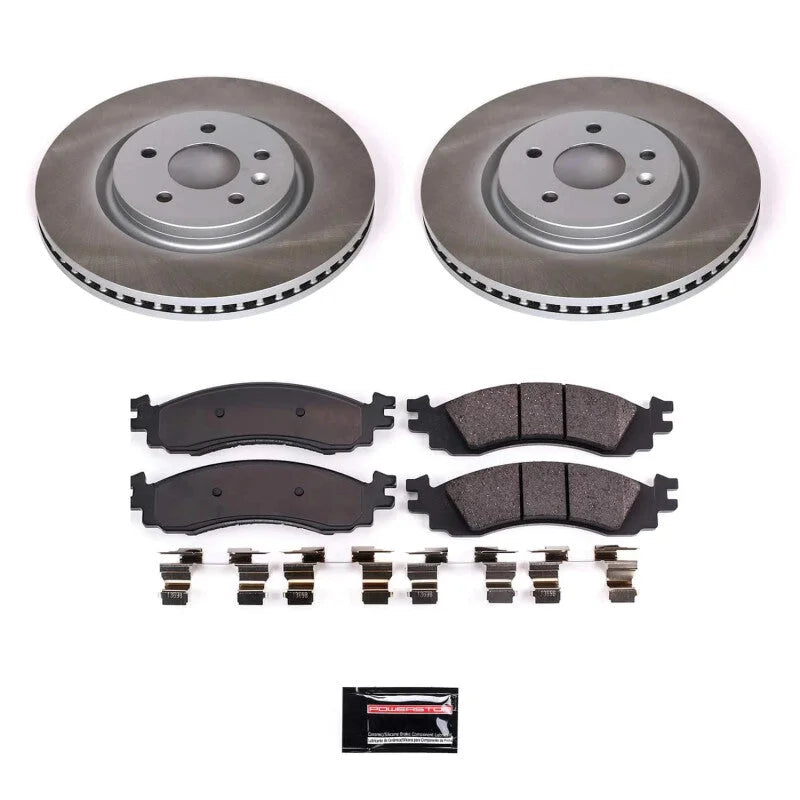 PowerStop Front Semi-Coated Rotor Kit fits 2011-2012 Ford Taurus SHO