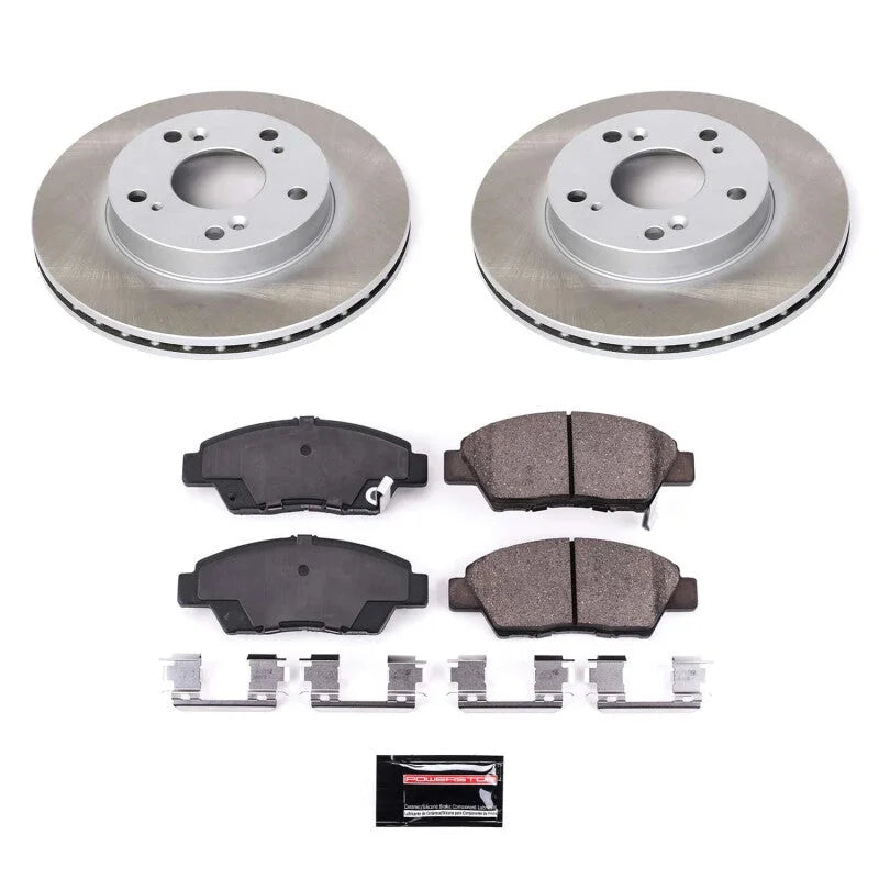PowerStop Front Semi-Coated Rotor Kit fits 2011-2015 Honda CR-Z