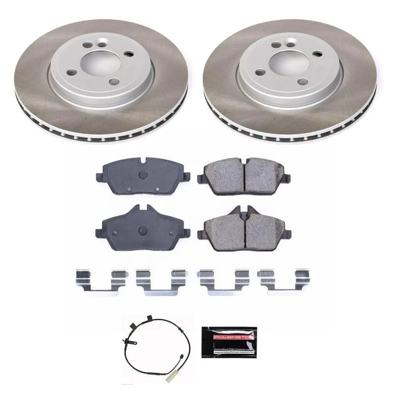 PowerStop Front Semi-Coated Rotor Kit fits 2011-2015 Mini Cooper