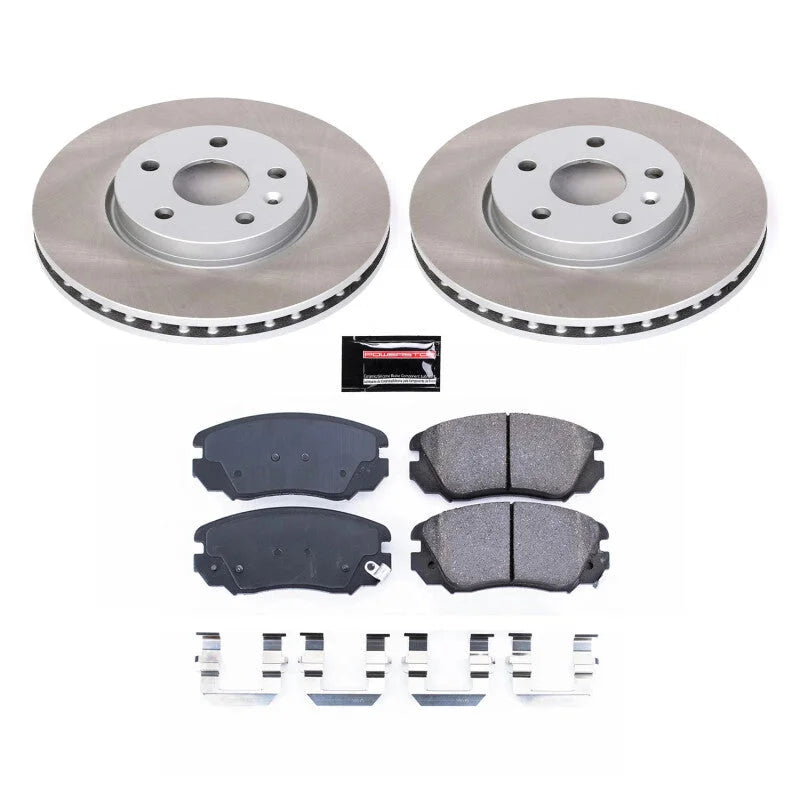 PowerStop Front Semi-Coated Rotor Kit fits 2012-2016 Buick LaCrosse / 2010 2011 Buick LaCrosse CX / 2012 Buick LaCrosse Co...