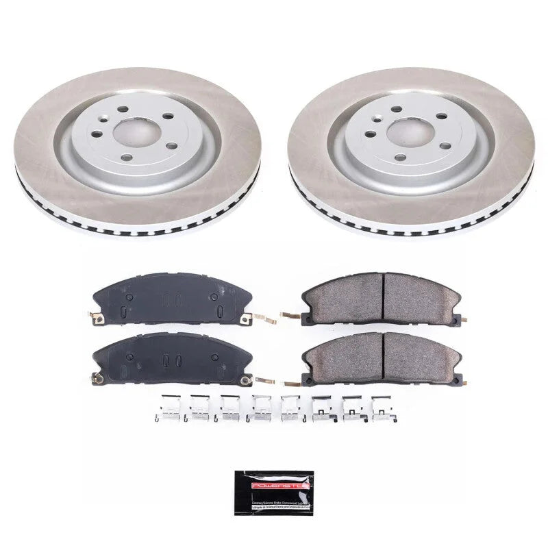 PowerStop Front Semi-Coated Rotor Kit fits 2013-2019 Ford Explorer / 2013-2019 Ford Flex / 2013-2019 Ford Police Intercept...