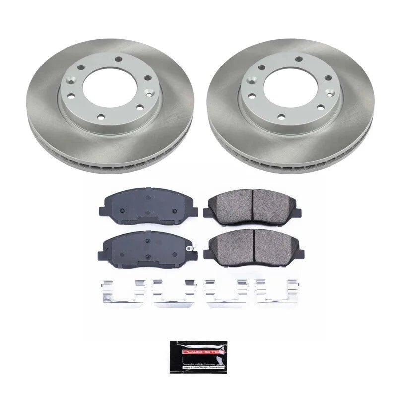 PowerStop Front Semi-Coated Rotor Kit fits 2014 Kia Sedona EX / 2007-2008 Hyundai Entourage Gls / 2007 Hyundai Entourage S...