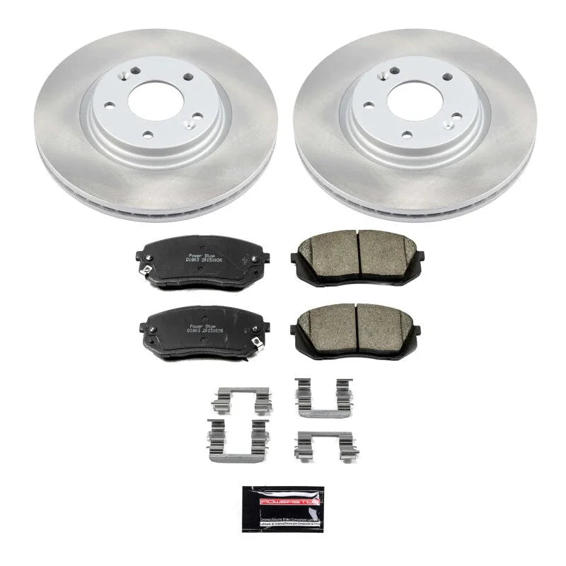 PowerStop Front Semi-Coated Rotor Kit fits 2015 Hyundai Sonata ECO