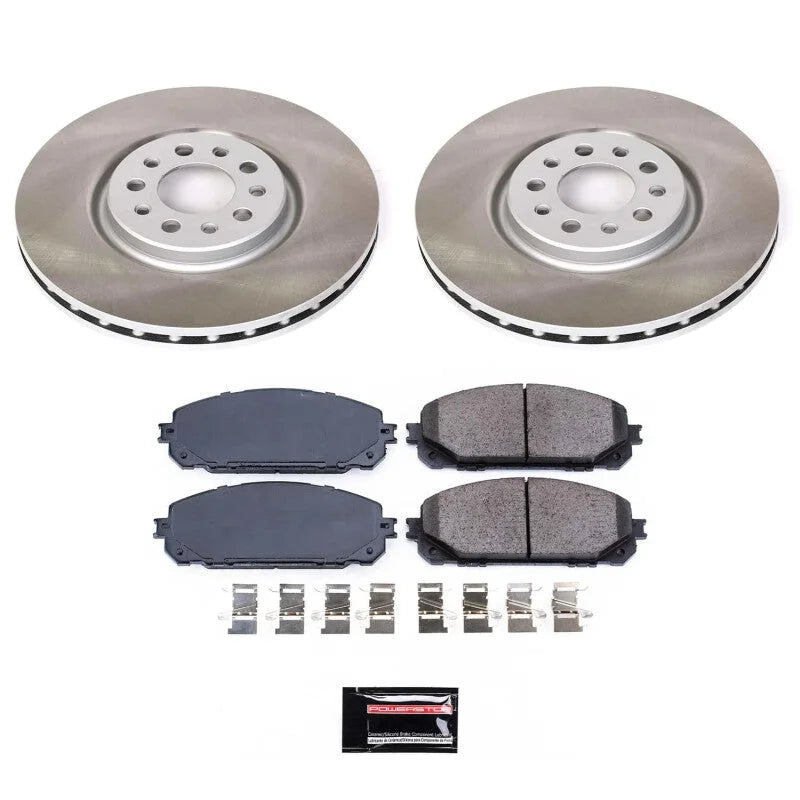 PowerStop Front Semi-Coated Rotor Kit fits 2016-2023 Jeep Cherokee