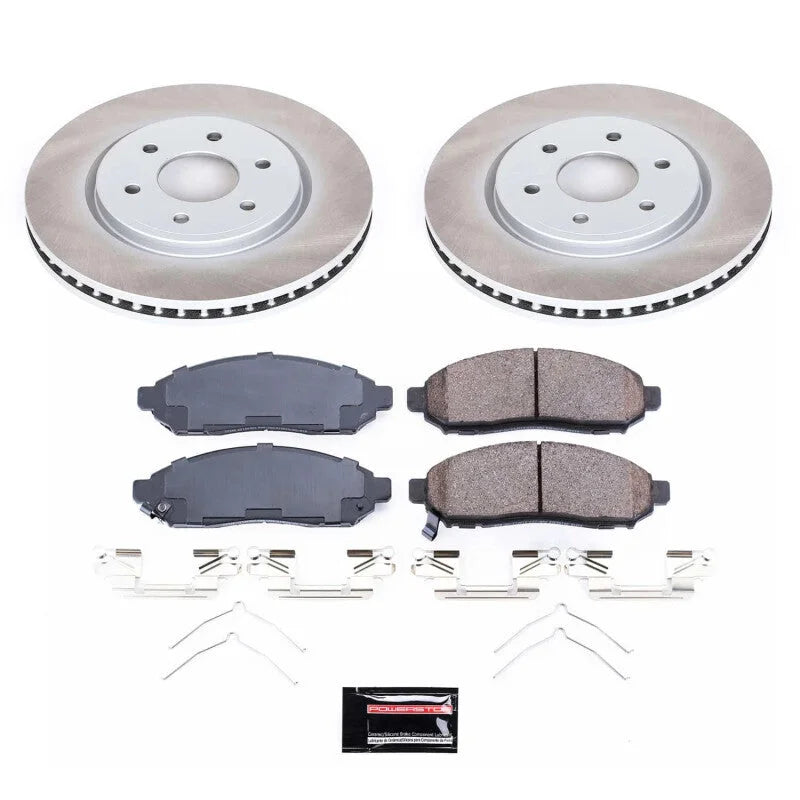 PowerStop Front Semi-Coated Rotor Kit fits 2016-2024 Nissan Frontier