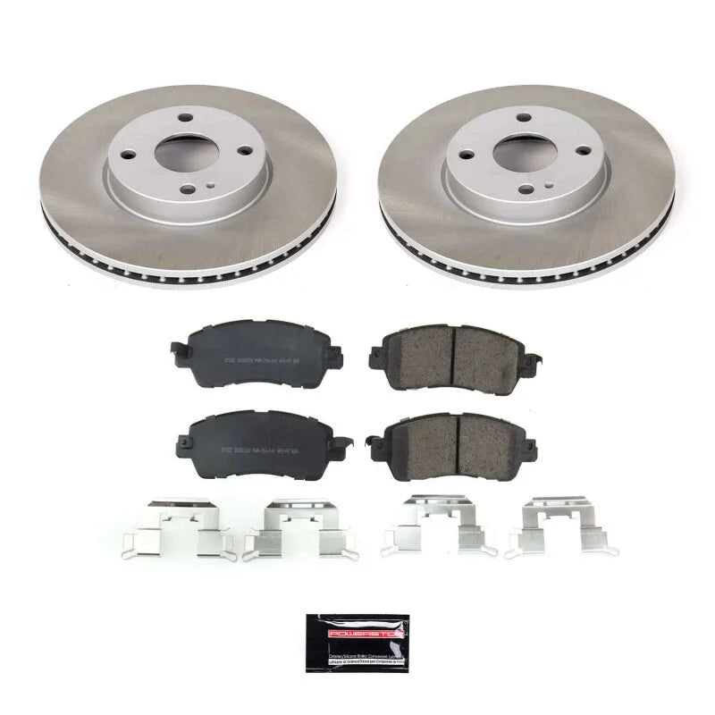 PowerStop Front Semi-Coated Rotor Kit fits 2016 Scion Ia / Toyota Yaris / 2019-2020 Toyota Yaris L / 2017-2018 Toyota Yari...