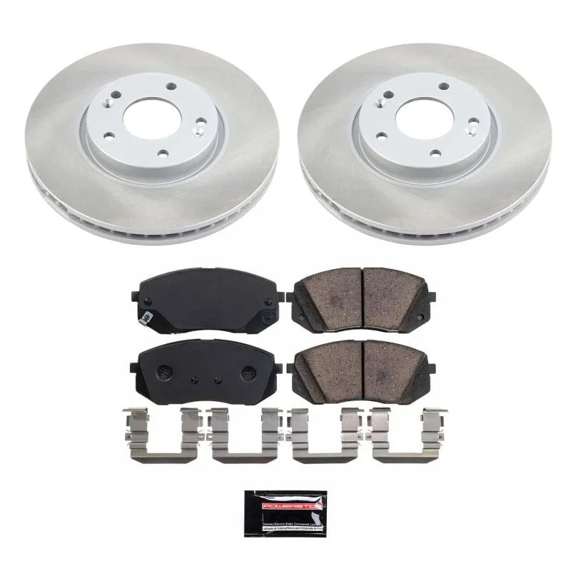 PowerStop Front Semi-Coated Rotor Kit fits 2017 Kia Optima / 2017 Kia Optima Hybrid EX