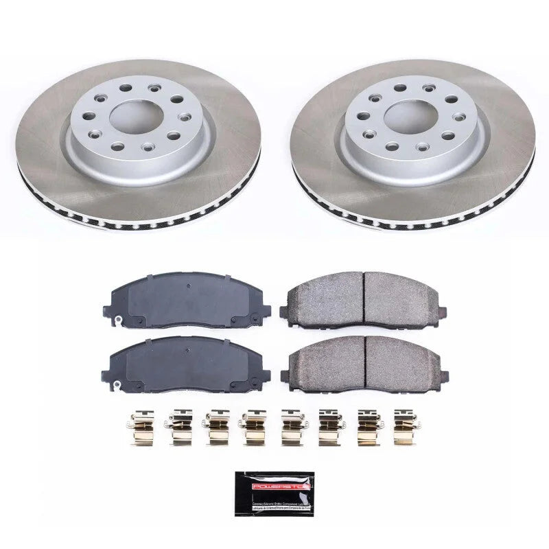 PowerStop Front Semi-Coated Rotor Kit fits 2018-2024 Jeep Wrangler