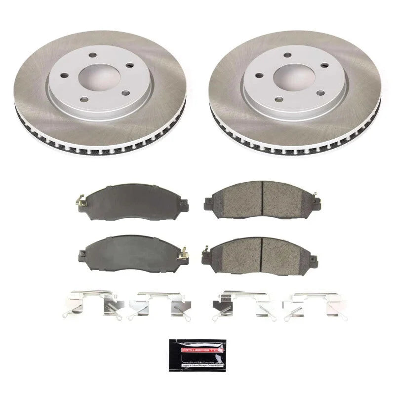 PowerStop Front Semi-Coated Rotor Kit fits 2018-2025 Nissan Leaf