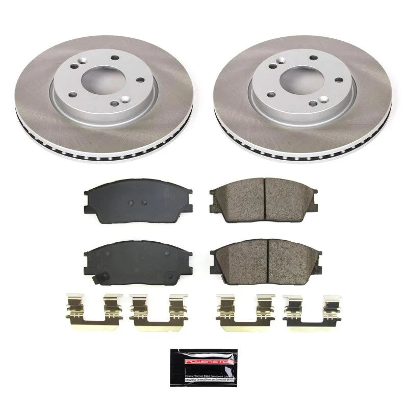 PowerStop Front Semi-Coated Rotor Kit fits 2020-2021 Hyundai Venue Denim / 2022-2024 Hyundai Venue LIMITED / 2020-2024 Hyu...